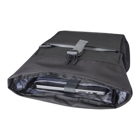 Bolsa enrollable para bicicleta resistente al agua de material reciclado GRS de 15&quot; y 20 l &quot;Aqua&quot; Estándar | Negro | sin montaje de publicidad | no disponible | no disponible | no disponible