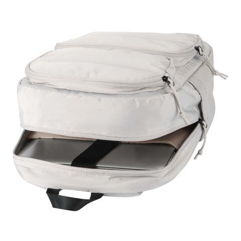 Mochila para portátil de 15,6" y 18l de material reciclado GRS "Puffer" Estándar | Sandstone | sin montaje de publicidad | no disponible | no disponible | no disponible