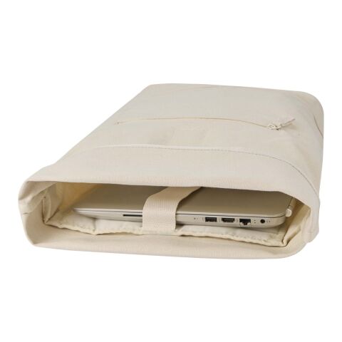 Mochila de 14" enrollable de 16l con material reciclado GRS "Recanvas" Estándar | Sandstone | sin montaje de publicidad | no disponible | no disponible | no disponible