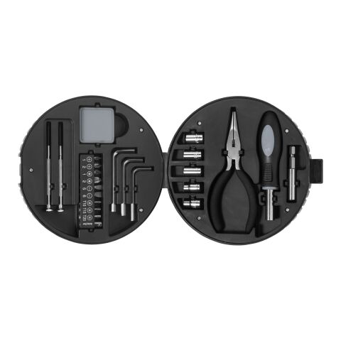 Set de herramientas de 25 piezas con forma de neumático Estándar | Plateado-Negro intenso | sin montaje de publicidad | no disponible | no disponible