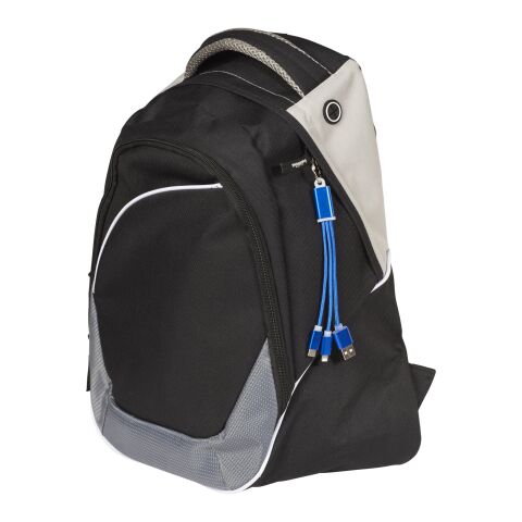 Cable de carga Metal 3 en 1, con llavero Estándar | Azul real | sin montaje de publicidad | no disponible | no disponible