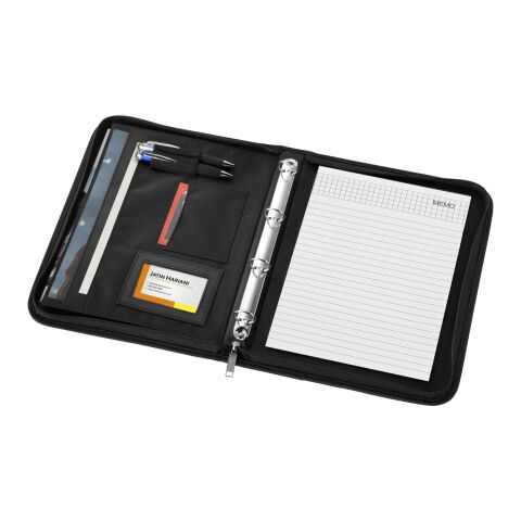 Portafolios A4 deluxe con cremallera Stanford Estándar | negro | sin montaje de publicidad | no disponible | no disponible | no disponible