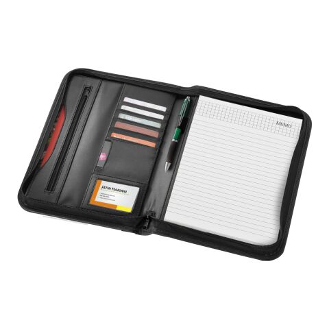 Portafolios A4 con cremallera Ebony Estándar | negro | sin montaje de publicidad | no disponible | no disponible