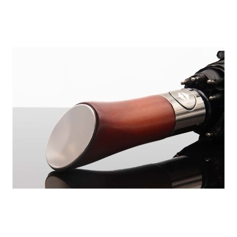 Paraguas plegable de madera con apertura y cierre automáticos &quot;SCX.design R03&quot; negro | sin montaje de publicidad | no disponible | no disponible