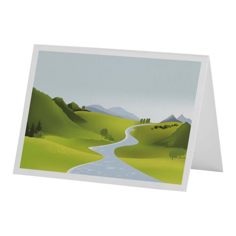 Tarjeta de felicitación A6 "Herald" Blanco | sin montaje de publicidad | no disponible | no disponible