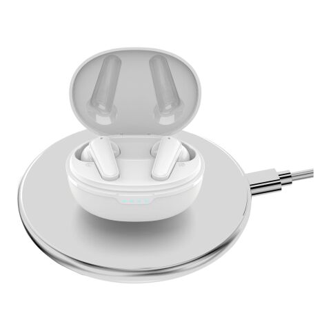 Auriculares ENC y ANC Prixton &quot;TWS158&quot; Estándar | Blanco | Tampografía 1 color | frontal | 30 mm x 20 mm