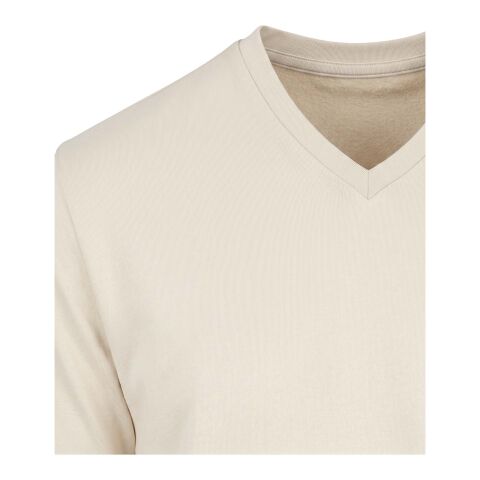 Camiseta orgánica unisex de 200 g/m² con certificado OCS de manga corta y cuello de pico "Balfour" Sandstone | XL