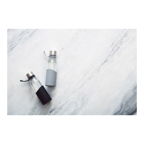 VINGA Botella de agaua de vidrio Lean negro | sin montaje de publicidad | no disponible | no disponible