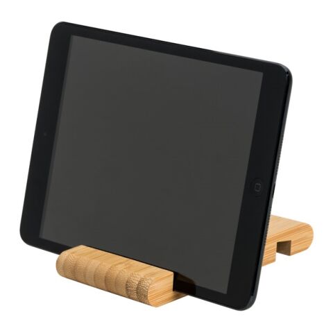 HABER. Soporte para móvil de bambú Beige | sin montaje de publicidad