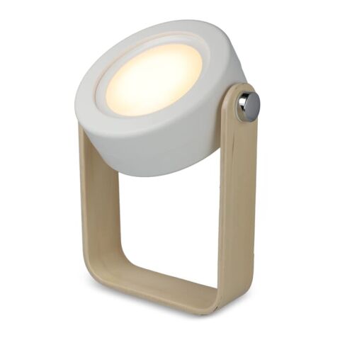 Lámpara LED multifunción Coollux con mango de bambú Blanco | sin montaje de publicidad | no disponible | no disponible