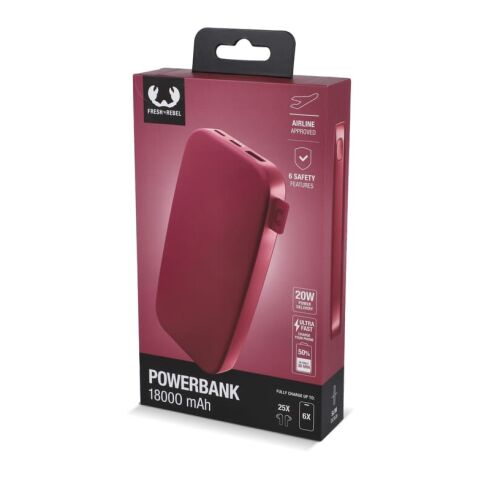 2PB18100 | Fresh 'n Rebel Powerbank 18000mAh USB-C Fast Charging 20W Rojo / Blanco