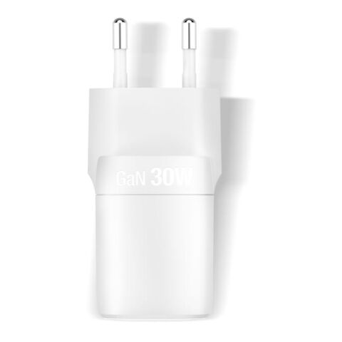 Fresh 'n Rebel Cargador rápido 30W GaN USB-C y USB-A gris claro | sin montaje de publicidad