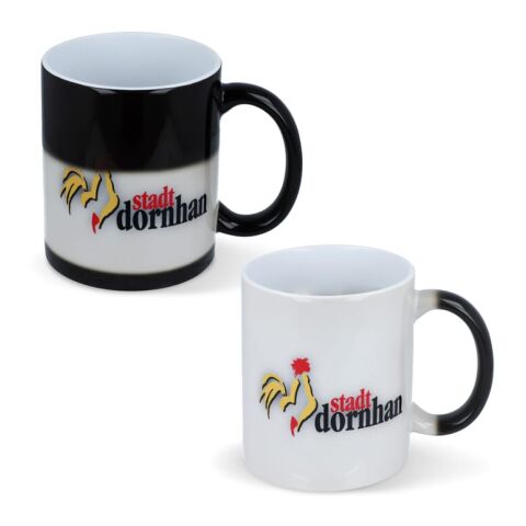 Taza mágica Oslo subli 300ml Negro-Blanco | sin montaje de publicidad | no disponible | no disponible | no disponible