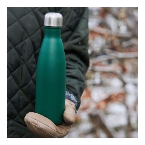 Sagaform Nils Botella de acero con revestimiento de polvo 500ml Verde oscuro | sin montaje de publicidad | no disponible | no disponible | no disponible