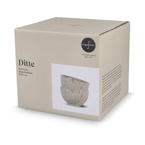 Juego de cuencos de cerámica Sagaform Ditte, 12 cm Beige | sin montaje de publicidad | no disponible | no disponible