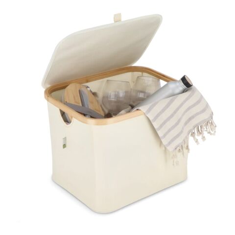 Cesta plegable InSideOut con tapa Sogne 40,5 x 33 x 30cm Ecru | sin montaje de publicidad | no disponible | no disponible