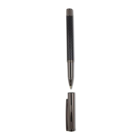 Set de bolígrafo y roller de metal en estuche de regalo gris metálico oscuro-gris metálico oscuro | sin montaje de publicidad | no disponible | no disponible | no disponible