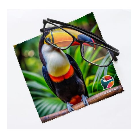 Paño de limpieza de microfibra R-PET 15 x 15cm Blanco | sin montaje de publicidad | no disponible | no disponible | no disponible