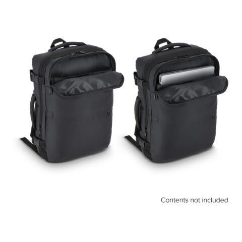 Mochila Dalston con revestimiento de PU Mochila al vacío 30 x 15 x 45 cm 20 l Negro intenso | Transferencia digital | parte frontal, arriba | 120 mm x 200 mm