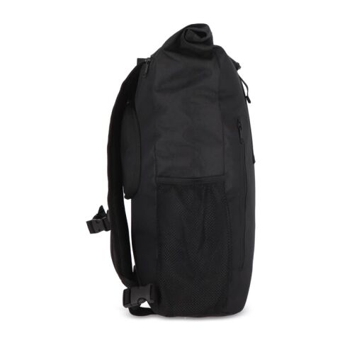 R-PET 600D Rolltop Fahrrad-Rucksack 20L Negro | sin montaje de publicidad | no disponible | no disponible