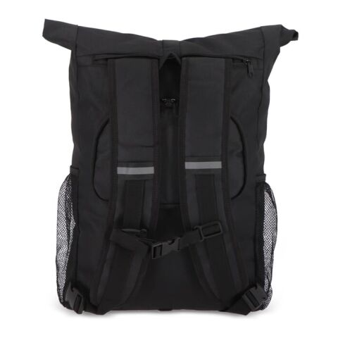 R-PET 600D Rolltop Fahrrad-Rucksack 20L negro | sin montaje de publicidad | no disponible | no disponible