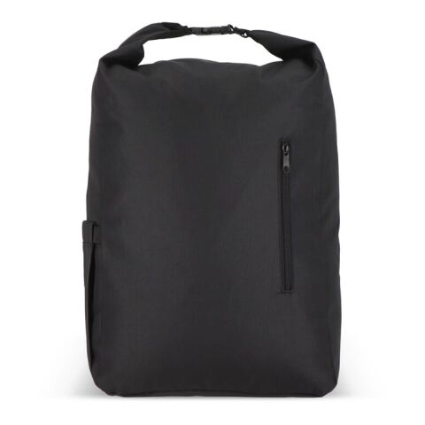 R-PET 600D Mochila con hebilla enrollable 20L Negro | sin montaje de publicidad | no disponible | no disponible