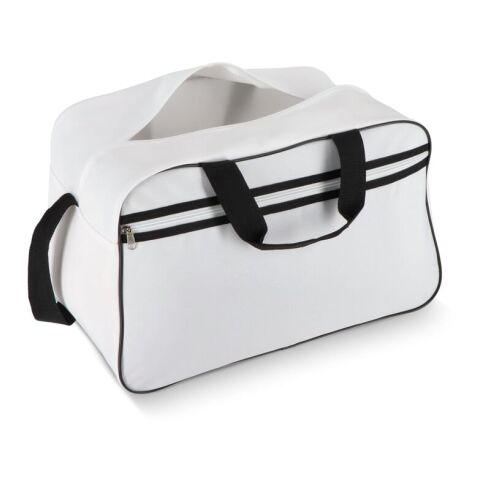 Bolsa deportiva y de viaje R-PET 600D, 48 x 25 x 28 cm, 30 litros Blanco-Negro | sin montaje de publicidad | no disponible | no disponible