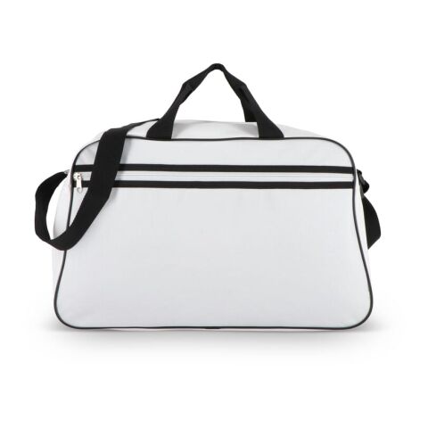 Bolsa deportiva y de viaje R-PET 600D, 48 x 25 x 28 cm, 30 litros Blanco-Negro | sin montaje de publicidad | no disponible | no disponible