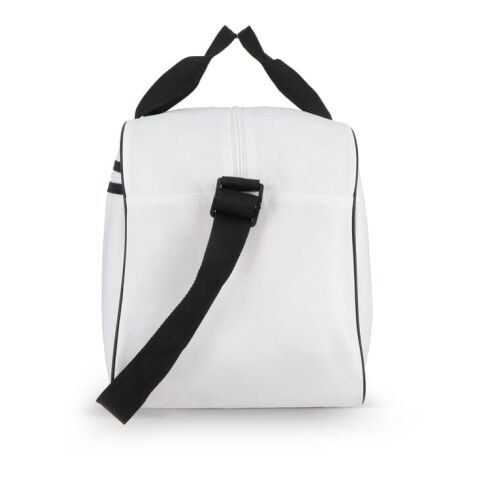 Bolsa deportiva y de viaje R-PET 600D, 48 x 25 x 28 cm, 30 litros Blanco-Negro | sin montaje de publicidad | no disponible | no disponible