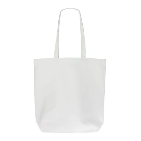Bolsa algodón orgánico color largo 270g/m² 42x12x43 cm Blanco