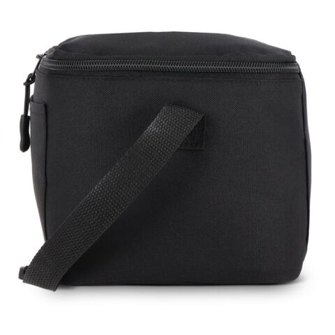 Bolsa isotérmica R-PET 600D para 6 latas, 25 x 14,5 x 15,5 cm, 5 litros Negro | sin montaje de publicidad | no disponible | no disponible