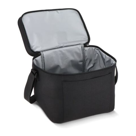 Bolsa térmica con doble compartimento R-PET 600D, 30 x 20 x 25 cm, 15 litros Negro | sin montaje de publicidad | no disponible | no disponible