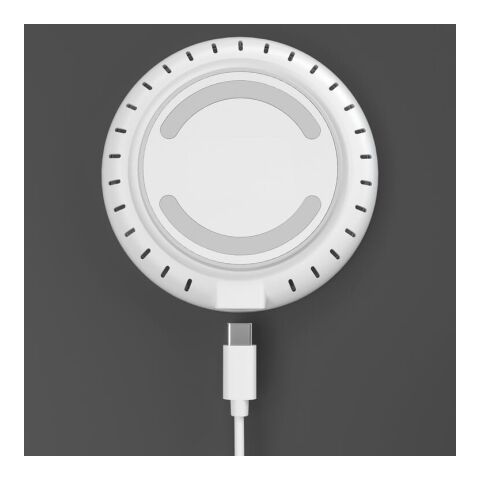 Cargador rápido inalámbrico de 15 W con indicador LED Blanco | sin montaje de publicidad | no disponible | no disponible