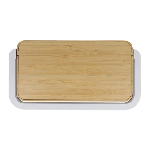 Cargador inalámbrico de 15 W con lámpara LED regulable Natural | Tampografía 1 color | borde tapa superior | 65 mm x 35 mm