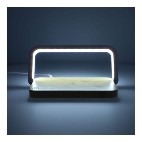 Cargador inalámbrico de 15 W con lámpara LED regulable Natural