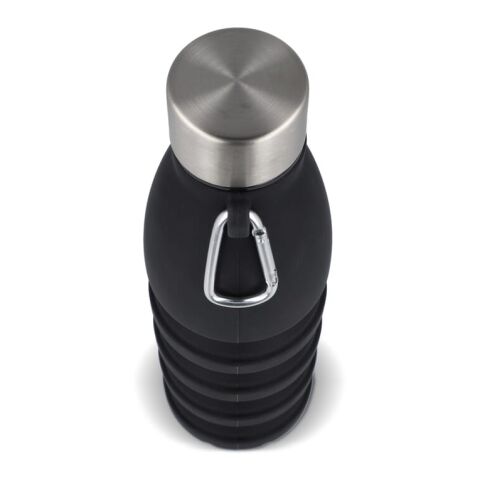 Botella de agua plegable 550 ml Negro | sin montaje de publicidad | no disponible | no disponible