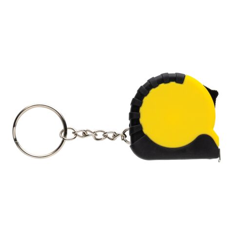 Llavero con cinta de 1m de ABS reciclado MeasureMate RCS amarillo