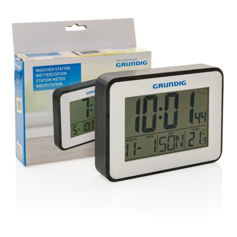 Estación meteorológica Grundig con alarma y calendario blanco | sin montaje de publicidad | no disponible | no disponible