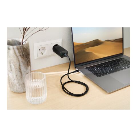 Cargador de pared USB de 3 puertos Philips de 65 W ultra ráp negro | sin montaje de publicidad | no disponible | no disponible