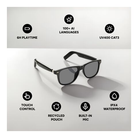 Gafas de audio Miro con IA y función de traducción negro | sin montaje de publicidad | no disponible | no disponible