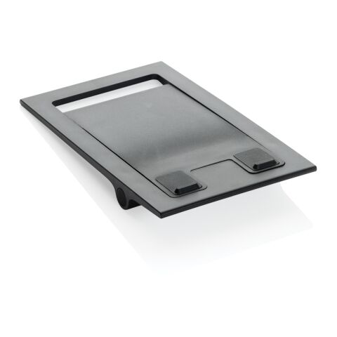 Soporte teléfono plegable plástico reciclado RCS SnapStand negro | sin montaje de publicidad | no disponible | no disponible