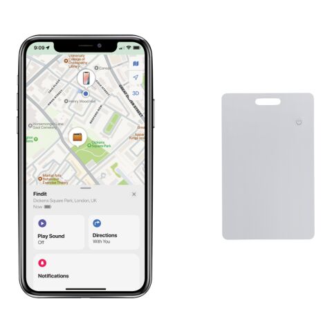 Tarjeta finder ultrafina plástico RCS recargable Findit Blanco | sin montaje de publicidad | no disponible | no disponible