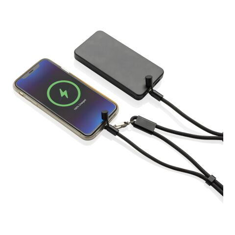 Cable telefónico ajustable LoopAmp RCS RPET cable de 60W negro | sin montaje de publicidad | no disponible | no disponible