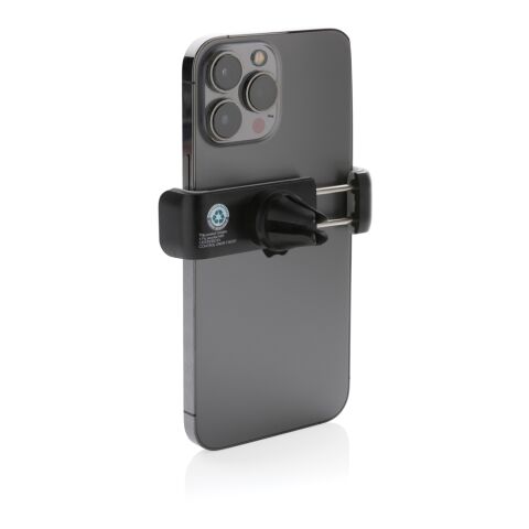 Soporte teléfono coche 360 Acar de plástico reciclado RCS negro | sin montaje de publicidad | no disponible | no disponible