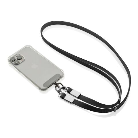 Cordón bandolera de PET reciclado Nivo RCS negro | sin montaje de publicidad | no disponible | no disponible