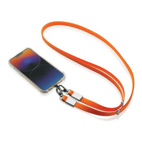 Cordón bandolera de PET reciclado Nivo RCS naranja | sin montaje de publicidad | no disponible | no disponible