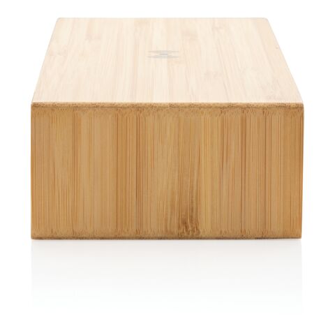 Despertador de bambú con cargador inalámbrico de 5W marron | sin montaje de publicidad | no disponible | no disponible