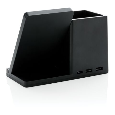 Cargador Ontario 10W de plástico reciclado FSC® y RCS negro | sin montaje de publicidad | no disponible | no disponible