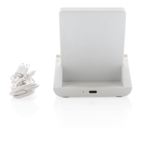 Soporte Ontario 10W de plástico reciclado FSC® y RCS Blanco | sin montaje de publicidad | no disponible | no disponible