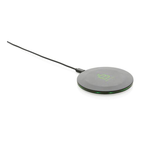 Cargador rápido inalámbrico 15W de plástico reciclado RCS negro | sin montaje de publicidad | no disponible | no disponible